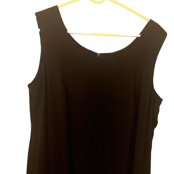 John Roberts 90s Black Dress & Long Jacket 18W Petite  Shift Open Front 2Pc Set - Picture 11 of 12